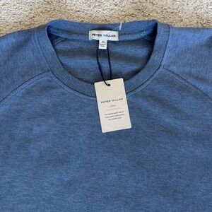 Peter Millar Crown Crew Neck Shirt Blue New With Tags XL
